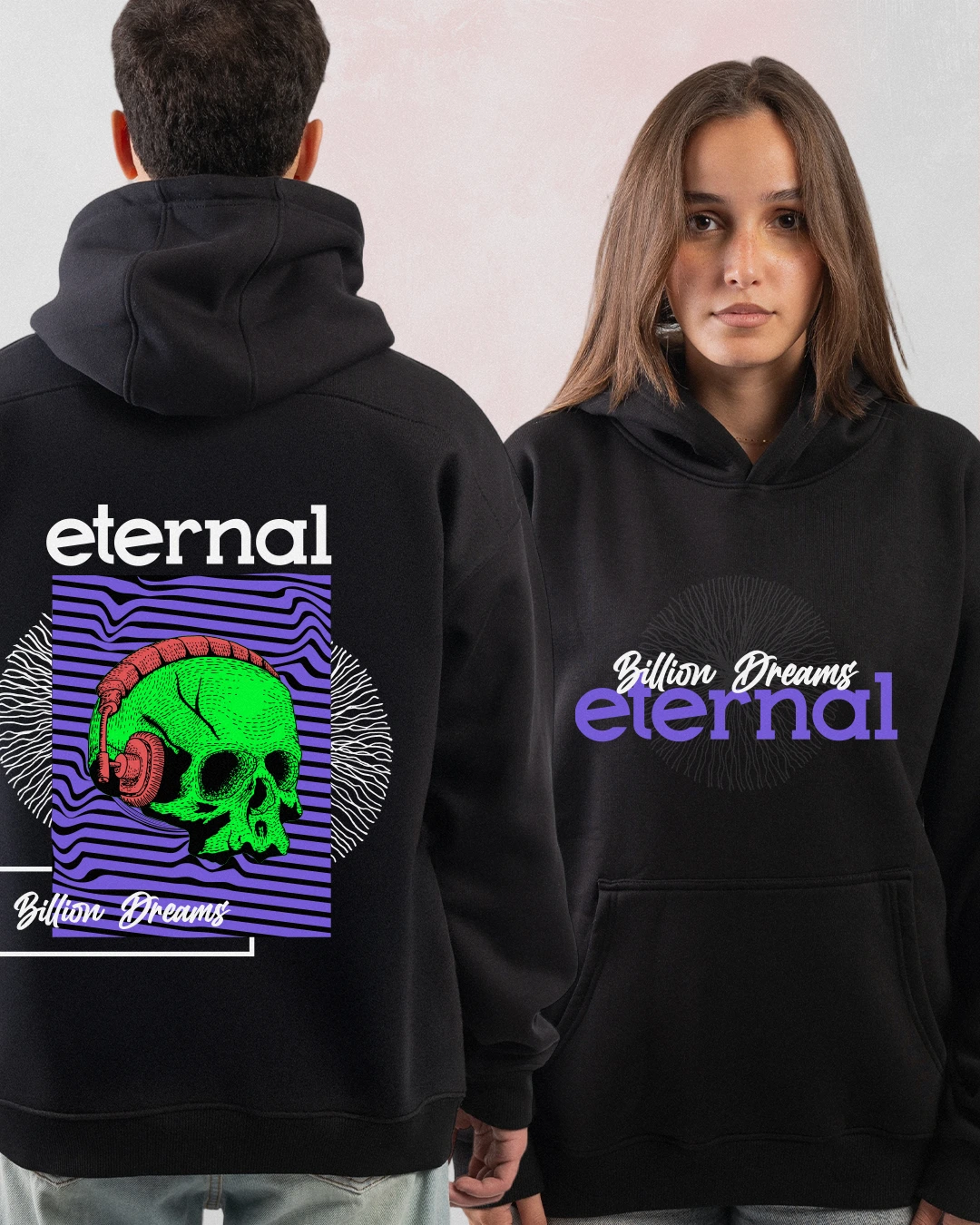8-5 Eternal Billion Dreams Hoodie | Premium Graphic Skull Hoodie - Image 1